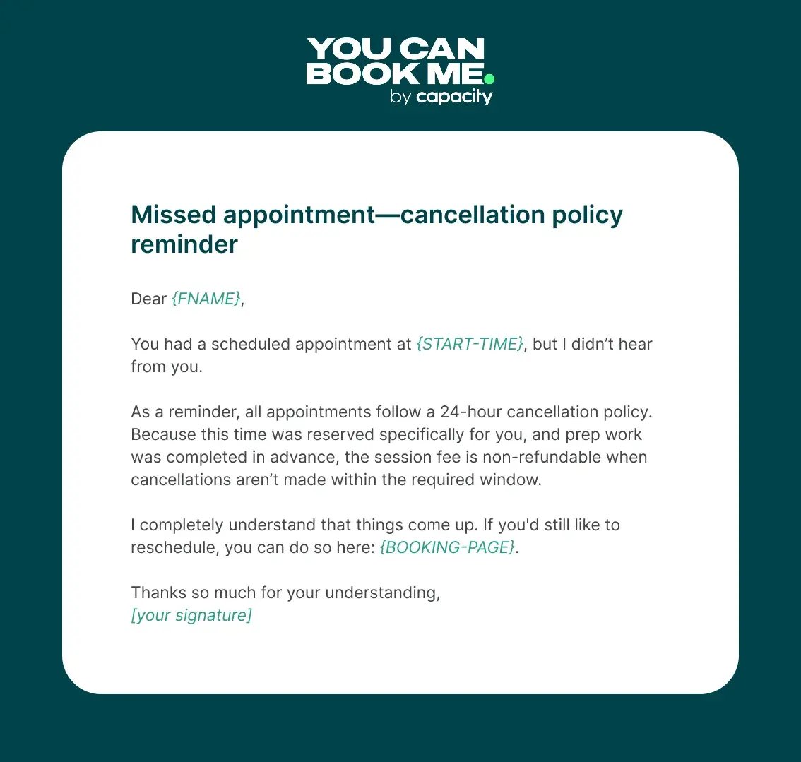 How To Handle Missed Appointments 14 Templates to Send Clients